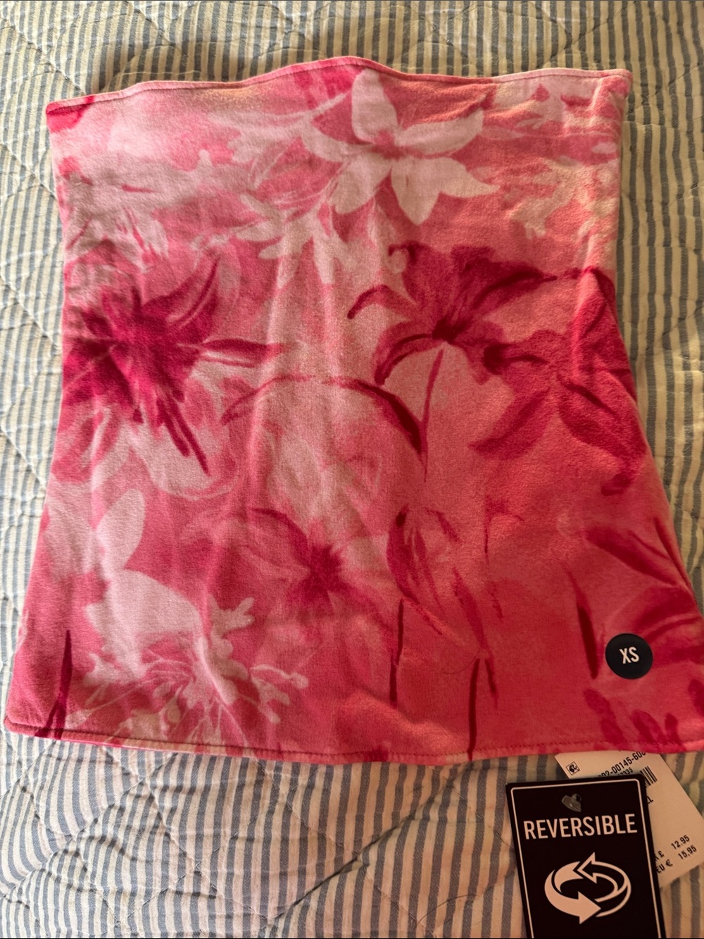 Hollister Pink Floral Reversible Tube Top